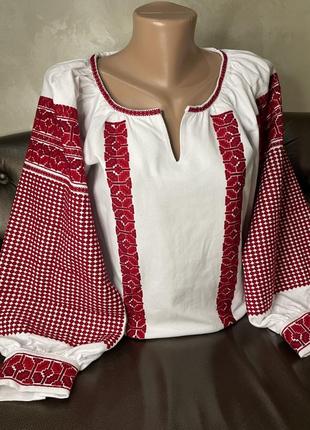 Покутская рубашка. женская блузка, вышиванка ручной работы в покутском стиле тм savchukvyshyvka6 фото