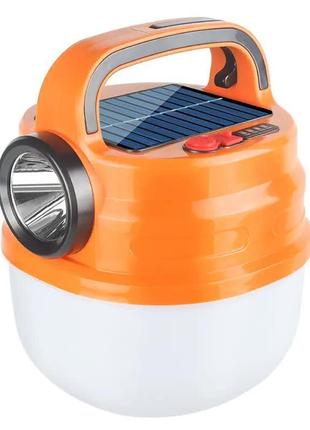 Ліхтар підвісний для кемпінгу vhg hb-v80 solar camping light orange