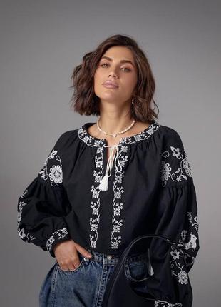 Шикарная блуза с вышивкой вышиванка5 фото