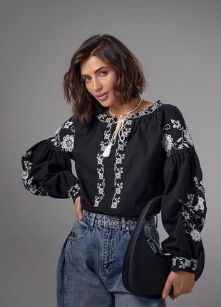 Шикарная блуза с вышивкой вышиванка7 фото