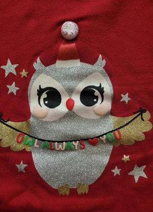 H&m фірмовий трикотажний в'язаний джемпер нм новорічний светр на дівчинку світшот кофта бавовна6 фото