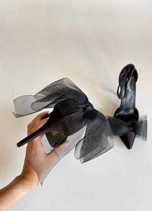 Туфлі чорні с бантиком6 фото