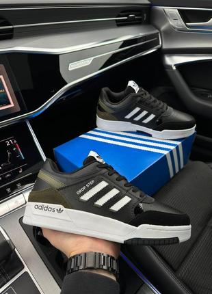 Чоловічі кросівки adidas originals drop step black white khaki