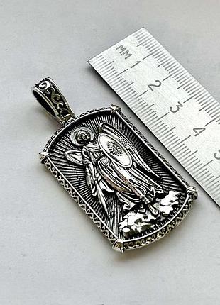 Ладанка, серебряная подвеска иконка, архангел михайл, 925 проба2 фото