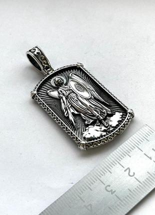 Ладанка, серебряная подвеска иконка, архангел михайл, 925 проба4 фото