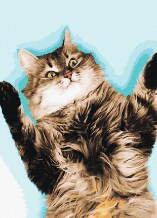Картина по номерам brushme кошка ждет объятия gx40037 набор для росписи по цифрам