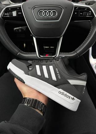 Мужские кроссовки adidas originals drop step black gray white