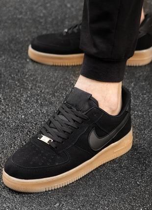 Кеди чоловічі nike suede чорні5 фото