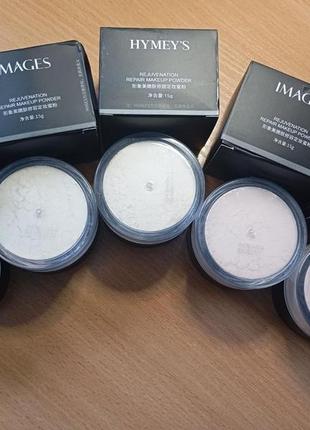 Фінішна розсипчаста шовковиста пудра hymey`s rejuvenation repair makeup powder тон 02 айворі 15г10 фото