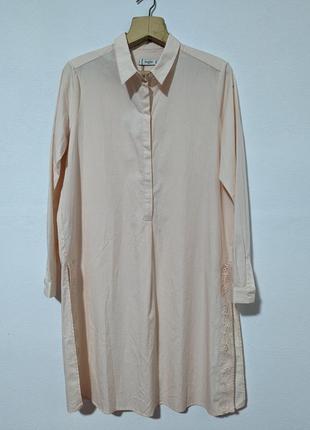 Длинная рубашка, туника, платье с кружевом по бокам