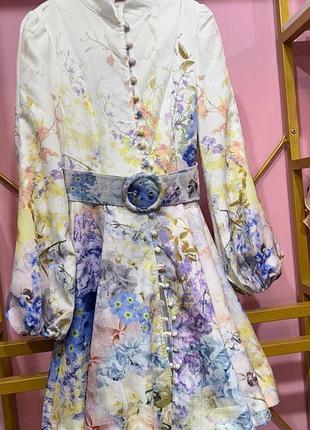 Брендовое платье в цветочный принт в стиле zimmermann