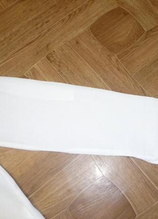 Белая белоснежная туника - блузка - кофточка с карманами длинный/короткий рукав в идеале5 фото