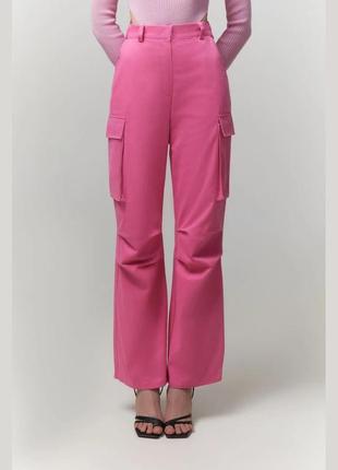 Брюки карго розовые 💕 barbie core брюки оверсайз5 фото