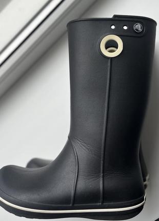 Черные дождевые сапоги crocs rain boot оригинал w52 фото
