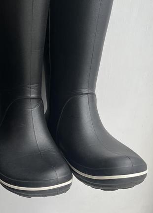 Черные дождевые сапоги crocs rain boot оригинал w56 фото