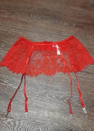 Мереживний яскравий пояс для панчіх р.l від boohoo