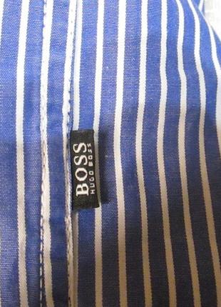 Рубашка hugo boss, полосатая, сине-белая полоска
