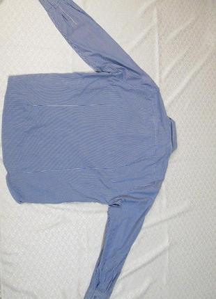 Рубашка hugo boss, полосатая, сине-белая полоска