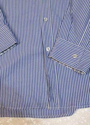 Рубашка hugo boss, полосатая, сине-белая полоска