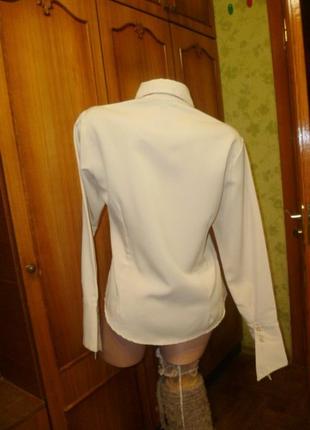 Бежевая женская рубашка - блузка sursive с длинными рукавами плотненькая в идеале,винтаж3 фото