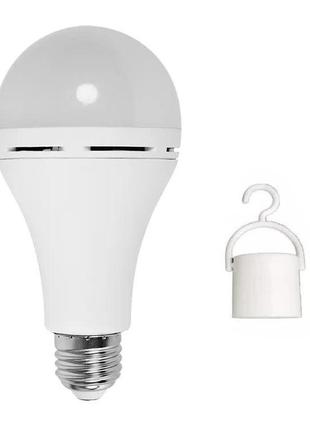 Лампа світлодіодна акумуляторна vhg y15 15 вт 6500 k 220 в 2x18650mah dual battery emergency bulb