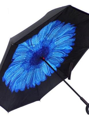 Зонт обратного сложения vip-brella бегония синяя