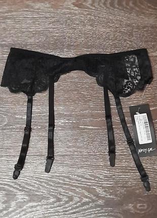 Новый кружевной красивый пояс для чулок р.s от nasty gal