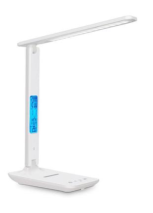Настольная led лампа vhg tx26cо с календарем и беспроводной зарядкой white