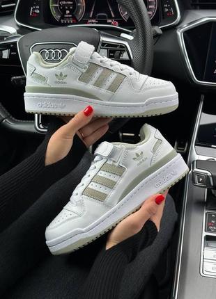 Adidas originals forum 84 low new white olive
