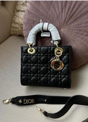 Christian dior small lady dior my abcdior bag black2 фото