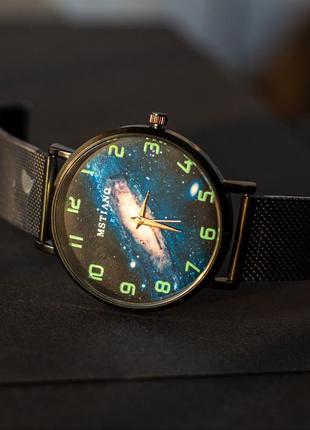 Наручний годинник з космічним циферблатом (100241)3 фото