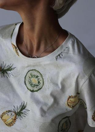 Женская пижама с шортами и футболкой "pineapple" (арт.1553)4 фото