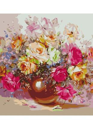 Картина за номерами "трояндовий вибух" art craft 13142-ac 40х50 см
