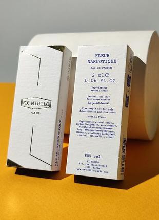 Парфюм ex nihilo fleur narcotique 2ml (оригинал)