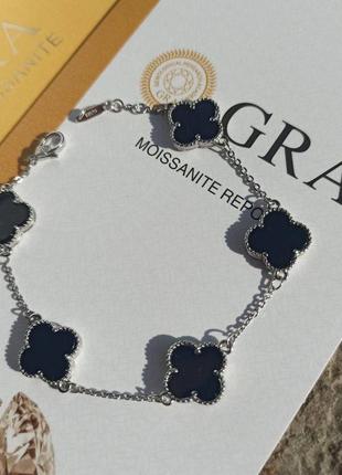 Браслет на 5 конюшинок van cleef