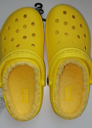 Crocs classic lined clog w10 41-42 р. (26 см) оригінал теплі м'які сабо з хутром крокс6 фото