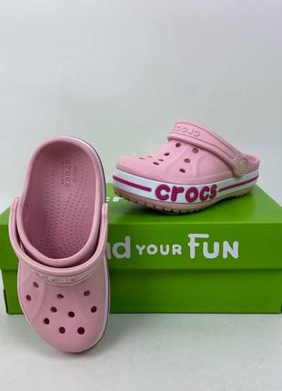 Bayaband pearl crocs детские розовые кроксы2 фото