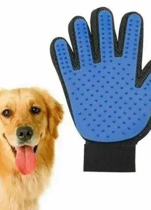 Рукавиця для вичісування шерсті з домашніх тварин pet glove 208 на праву руку