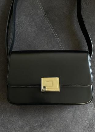 Базовая кожаная сумка багет от бренда a.cloud, кросс-боди, клатч6 фото