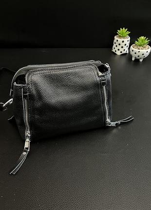 Кожаная сумочка вместительная