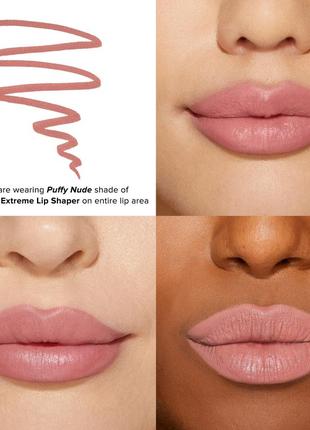 Too faced lip injection extreme lip shaper plumping lip liner in puffy nude нюдовий олівець для губ з ефектом збільшення5 фото