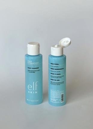 Очиститель гель пенка средство для очистки умывания сухой комбинированной жирной кожи лица e.l.f. elf holy hydration! daily cleanser1 фото