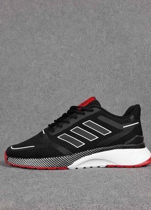 Чоловічі кросівки | adidas nova run | чорні | текстиль сітка, :41
