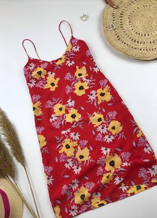 Шифоновый яркий сарафан на подкладке