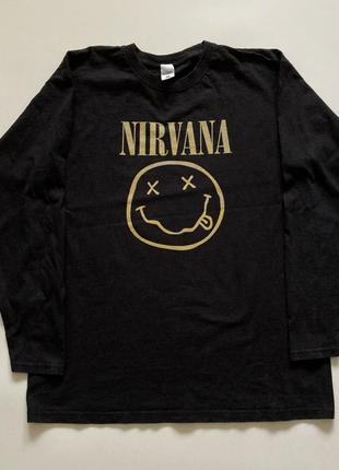 Футболка лонгслив nirvana smile long sleeve tee