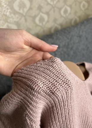 Женский светло-розовый свитер. эффектный молодежный свитер. пуловер. джемпер4 фото