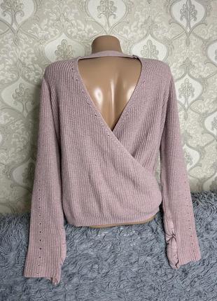 Женский светло-розовый свитер. эффектный молодежный свитер. пуловер. джемпер5 фото