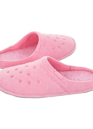 Crocs classic lined slipper w8 38-39 р. (24 см) оригінал кімнатні теплі капці тапочки крокс м'які тапки