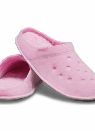 Crocs classic lined slipper w8 38-39 р. (24 см) оригінал кімнатні теплі капці тапочки крокс м'які тапки2 фото