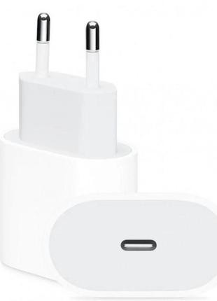 Зарядний пристрій vhg, usb-c 20w. type-c power adapter  для заряджання samsung/iphone/ipad ,white